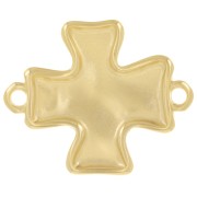 Distanziatore croce martellata 31x26 mm - Dorato con oro fino x1