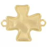 Distanziatore croce martellata 31x26 mm - Dorato con oro fino x1