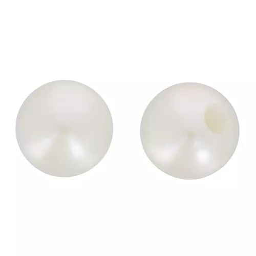 Perle rotonde semiperlate d'acqua dolce 3 mm - Grado AA+ - Bianco x2