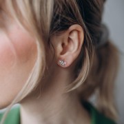 Orecchini a fiore 10 mm - Argento 925 x2