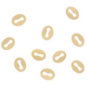 Chiusure ovali 5,5x4 mm - Gold filled (oro laminato) x10