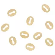 Chiusure ovali 5,5x4 mm - Gold filled (oro laminato) x10