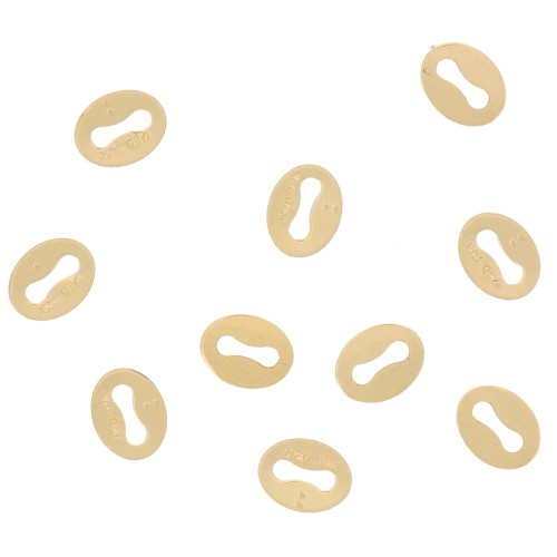 Chiusure ovali 5,5x4 mm - Gold filled (oro laminato) x10