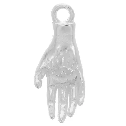 Pendente a mano 18x7 mm - motivo occhi - Argento 925 x1