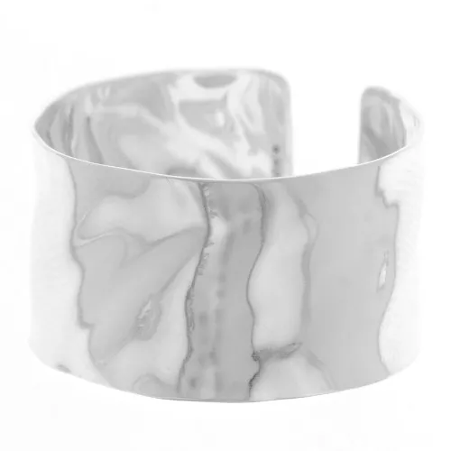 Anello grande regolabile martellato - Misura 56-62 - Argento 925 x1