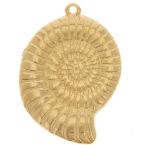 Pendente a forma di conchiglia 29x21 mm - Dorato con oro fino x1