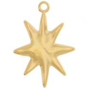 Pendente a stella 36,5x26 mm - Dorato con oro fino x1