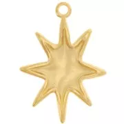 Pendente a stella 36,5x26 mm - Dorato con oro fino x1