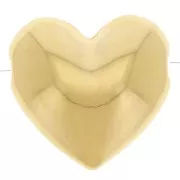 Perla a cuore arrotondato 16x17 mm - Dorato con oro fino x1