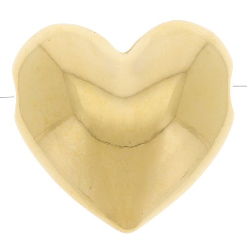 Perla a cuore arrotondato 16x17 mm - Dorato con oro fino x1