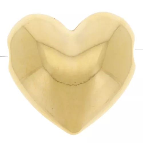 Perla a cuore arrotondato 16x17 mm - Dorato con oro fino x1