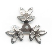 Coppette fogliami argentato x10