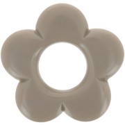 Pendente a forma di fiore da 21 mm in resina opaca - Taupe x1|raw }}