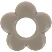 taupe - Pendentif fleur 21 mm en résine opaque - Taupe x1 Pendentif fleur 21 mm en résine opaque - Taupe x1