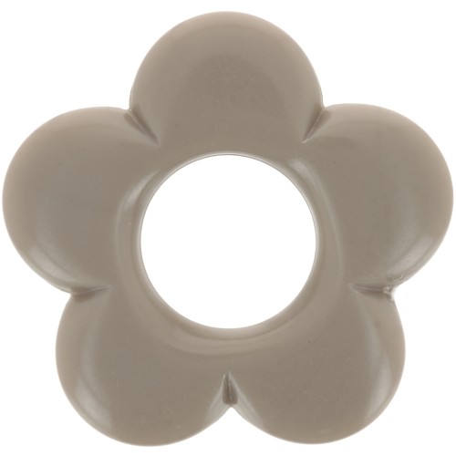 Pendente a forma di fiore da 21 mm in resina opaca - Taupe x1