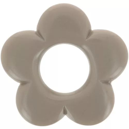 Pendente a forma di fiore da 21 mm in resina opaca - Taupe x1