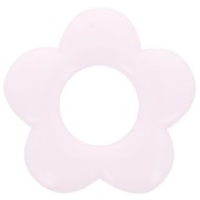 Pendente a forma di fiore da 21 mm in resina opaca rosa pallido x1