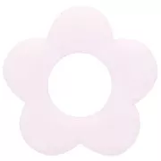 Pendente a forma di fiore da 21 mm in resina opaca rosa pallido x1