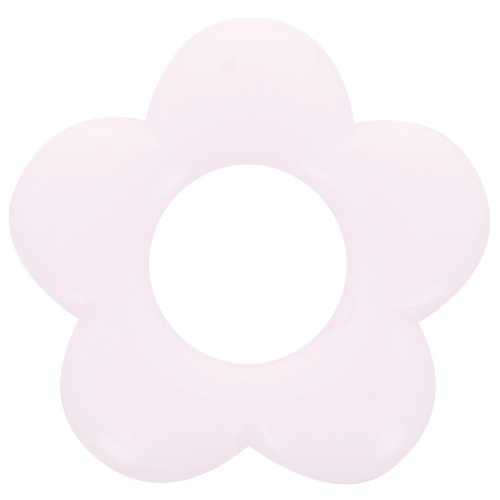 Pendente a forma di fiore da 21 mm in resina opaca rosa pallido x1
