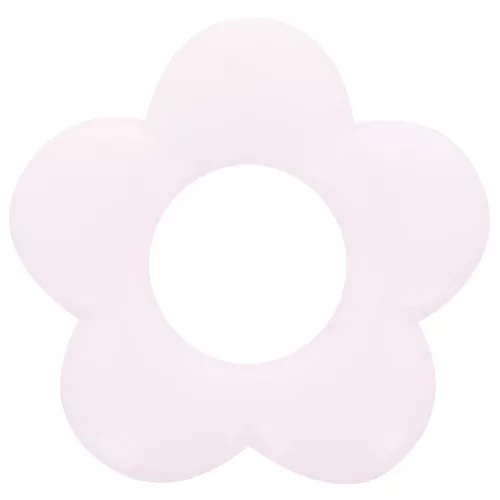 Pendente a forma di fiore da 21 mm in resina opaca rosa pallido x1