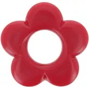 Rosso scuro - Pendentif fleur 21 mm en résine opaque - Rouge foncé x1 Pendentif fleur 21 mm en résine opaque - Rouge foncé x1