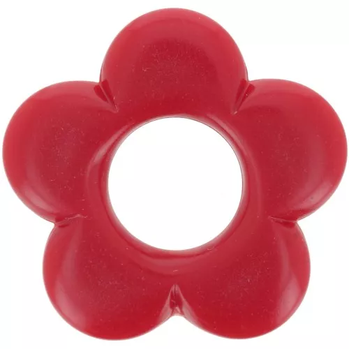 Pendente a fiore da 21 mm in resina opaca - Rosso scuro x1