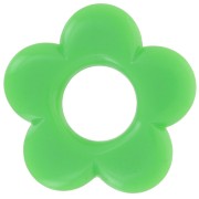 Pendente a forma di fiore da 21 mm in resina opaca - Verde mela x1|raw }}
