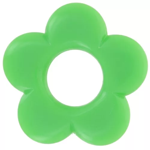 Pendente a forma di fiore da 21 mm in resina opaca - Verde mela x1