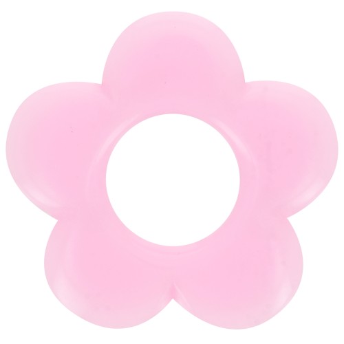 Pendente a forma di fiore da 21 mm in resina opaca - Rosa x1