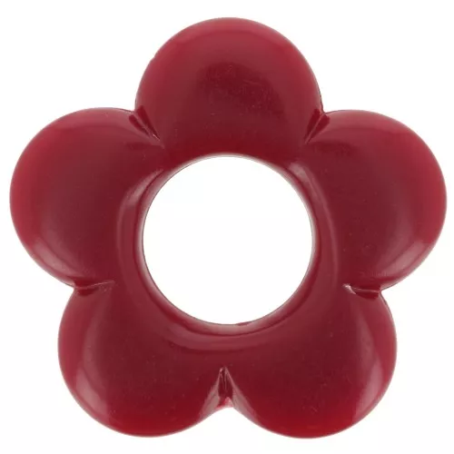 Pendente a fiore da 21 mm in resina opaca - Bordeaux x1