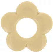 Pendente a forma di fiore da 21 mm in resina opaca - Camoscio x1