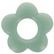 Celadon - Pendentif fleur 21 mm en résine opaque - Celadon x1 Pendentif fleur 21 mm en résine opaque - Celadon x1