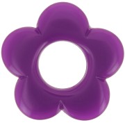 Pendente a fiore da 21 mm in resina opaca - Plum x1