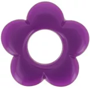 Pendente a fiore da 21 mm in resina opaca - Plum x1