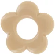 Pendente a forma di fiore da 21 mm in resina opaca - Muschio moka x1