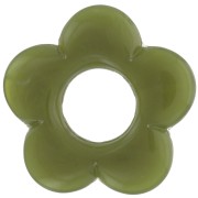 Pendente a fiore da 21 mm in resina opaca - Verde militare marmorizzato x1