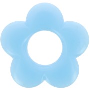 Pendente a forma di fiore da 21 mm in resina opaca - Blu pallido x1