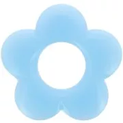 Pendente a forma di fiore da 21 mm in resina opaca - Blu pallido x1