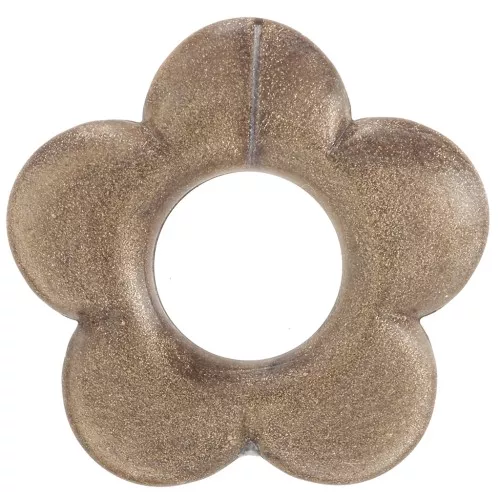 Pendente a forma di fiore da 21 mm in resina opaca - Bronzo marmorizzato x1