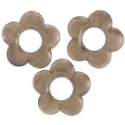 Pendente a forma di fiore da 21 mm in resina opaca - Bronzo marmorizzato x1