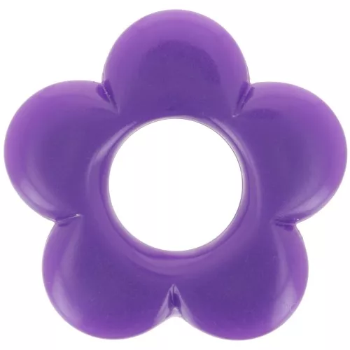 Pendente a fiore da 21 mm in resina opaca - Viola x1