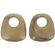 Pendente a trapezio in resina opaca 23x21 mm - Bronzo marmorizzato x1