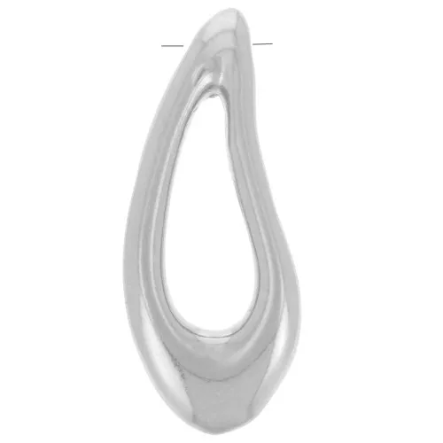 Pendente irregolare 28x11 mm - Placcatura argento fine x1