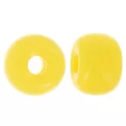 Giallo - Perles rondelles gros trous 13x9 mm en résine opaque - Jaune soleil x8 Perles rondelles gros trous 13x9 mm en résine opaque - Jaune soleil x8