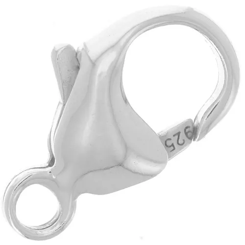 Chiusura a moschettone da 16 mm - Argento 925 x1