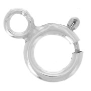 Chiusura a molla da 5 mm con anello parallelo aperto - Argento 925 x1