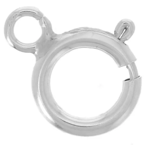 Chiusura a molla da 6 mm con anello parallelo aperto - Argento 925 x1