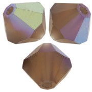 Perline biconi Preciosa 6mm - Smoked Topaz AB matt x12