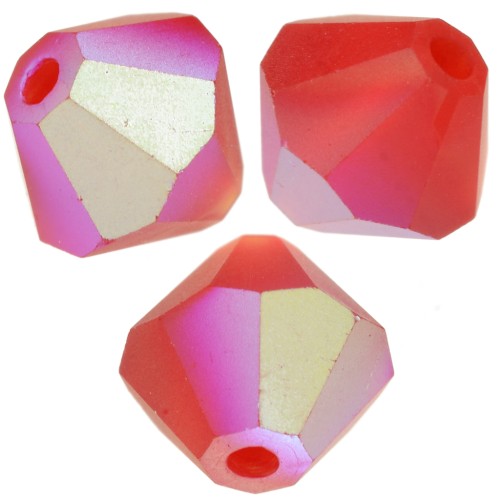 Perline Preciosa Biconi - Perline 6 mm - Light Siam AB opaco x12