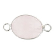 Separatore 2 anelli 17x12 mm Quartz Rose/rodiato|raw }}